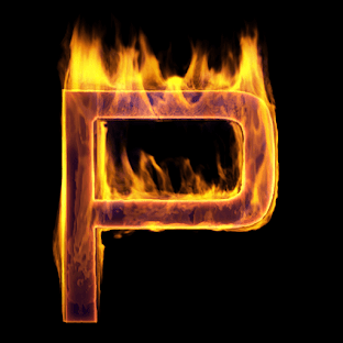 Fire Letter P Live Wallpaper